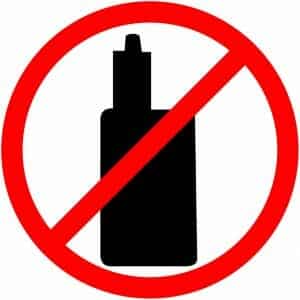 illustrated picture of a vape with a no symbol on top